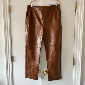 Lulus Size XL Brown Leather Pants